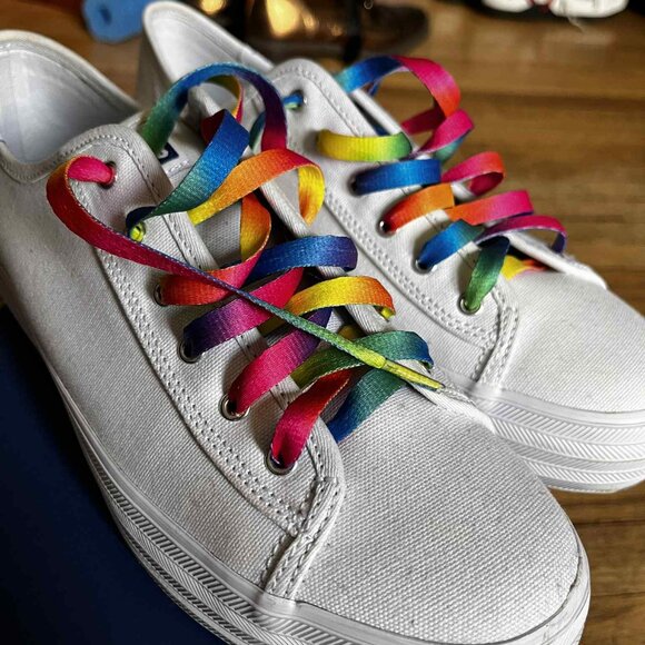 (platform) Rainbow lace Keds triple kick 9 - Picture 2 of 4